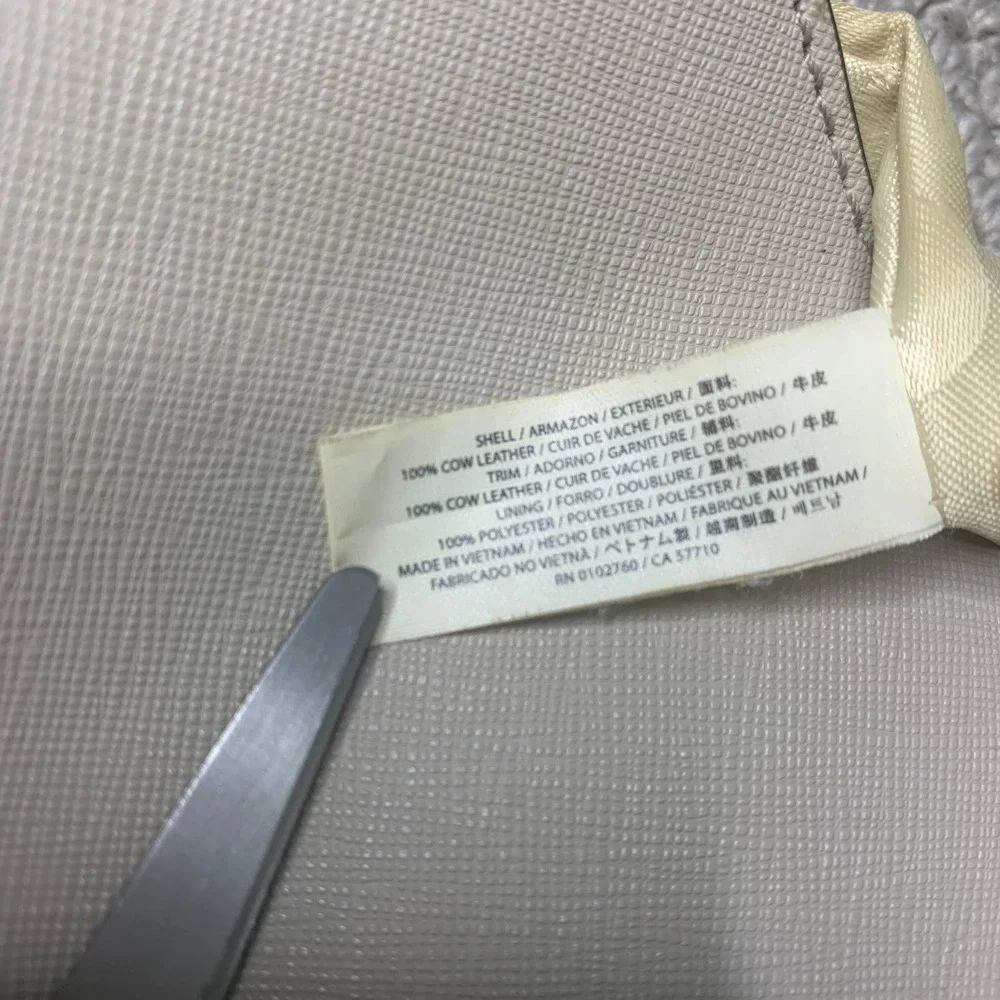 Kate Spade Womens Tote Bag Gray Cow Leather Harmony‎ Lined Shoulder Pockets